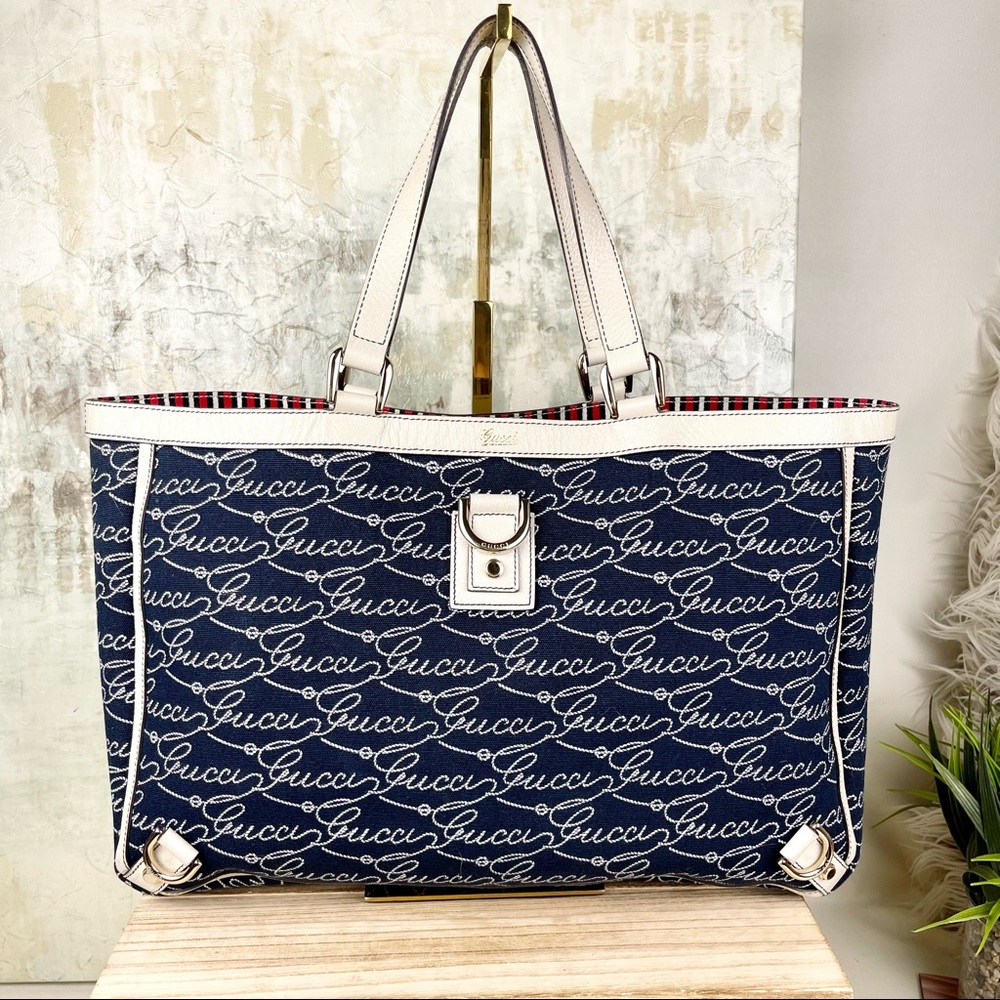 Gucci Canvas Print Large Abbey Tote
